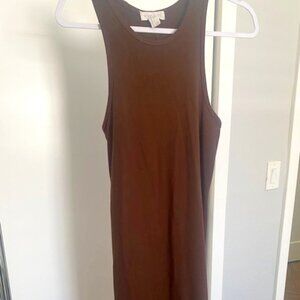 Brown bodycon midi dress - Forever 21